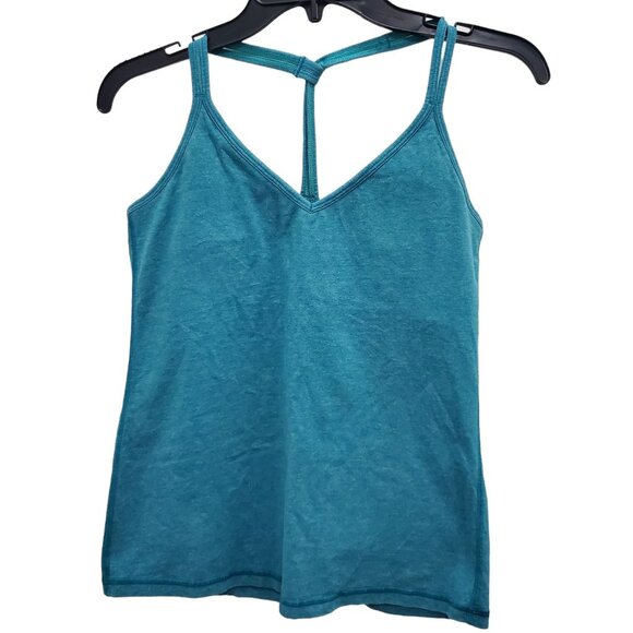 lululemon athletica Tops - Lululemon Women's Teal Jersey Knit Adjustable T-back Shelf Bra Active Tank Sz 10